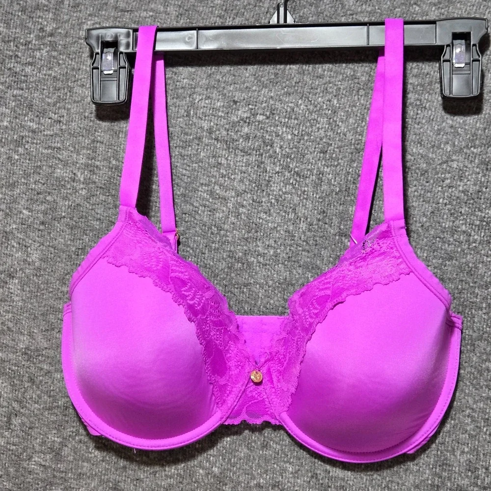 Natori 736044 Hidden Glamour Contour Underwire Bra Sz 32DD Sugar Plum NWT
